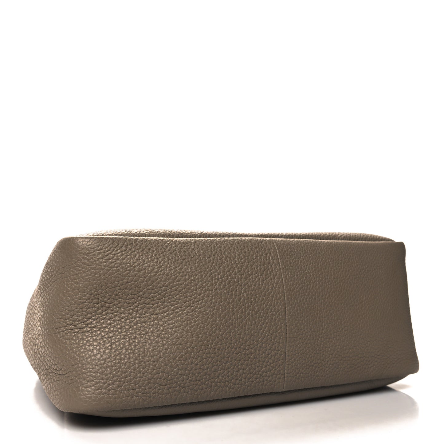 Vitello Daino Soft Medium Zippered Top Handle Bag Argilla