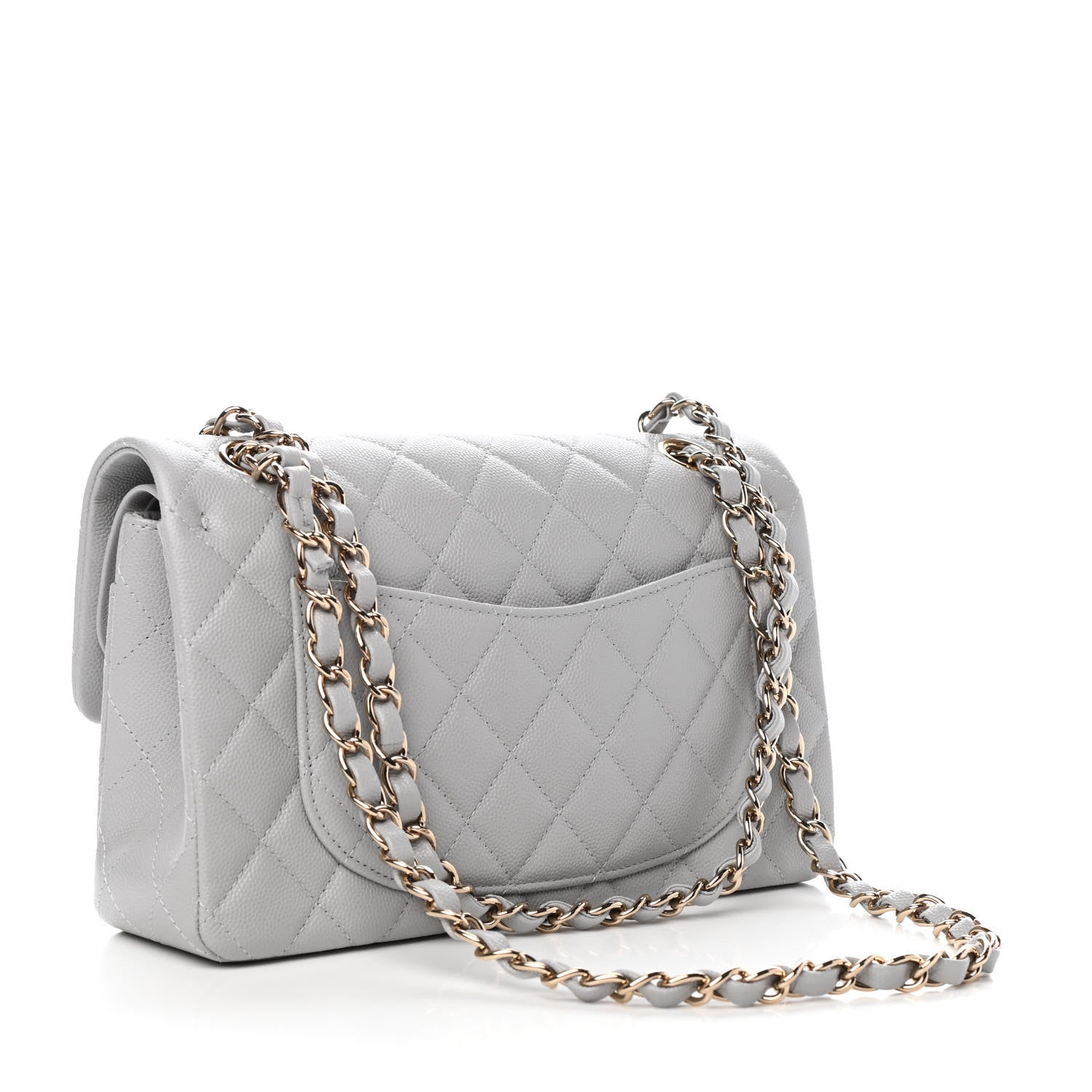 Chanel Caviar Quilted Small Double Flap Grey 3 of 10