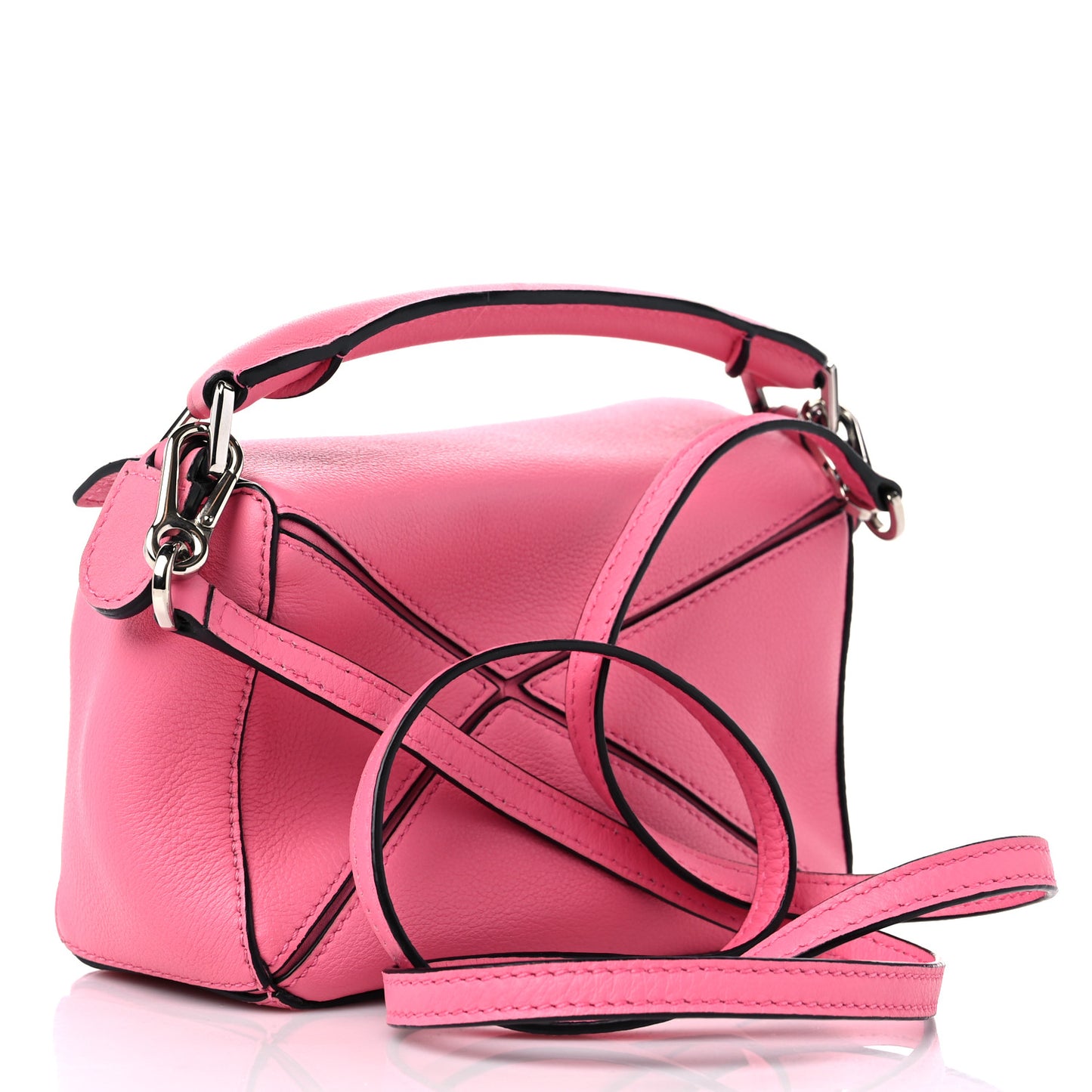 Calfskin Mini Puzzle Bag Wild Rose