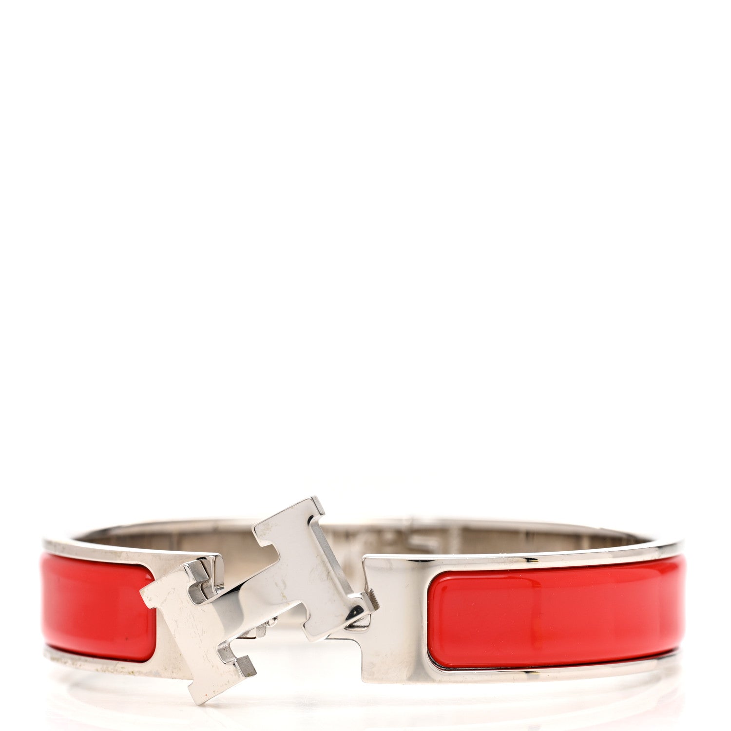 Hermes Enamel Narrow Clic Clac H Bracelet PM Red 5 of 6