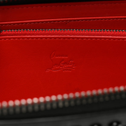 Christian Louboutin Calfskin Panettone Spiked Zip Around Wallet Black 6 of 7