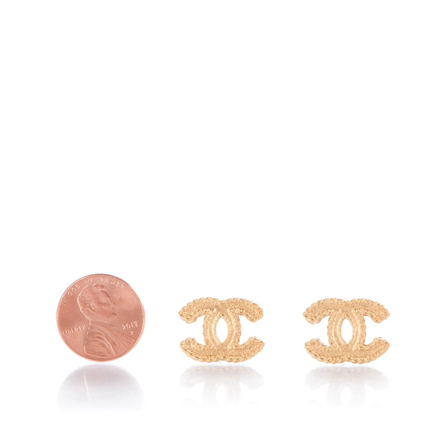 Chanel Metal CC Rope Earrings Gold 2 of 4