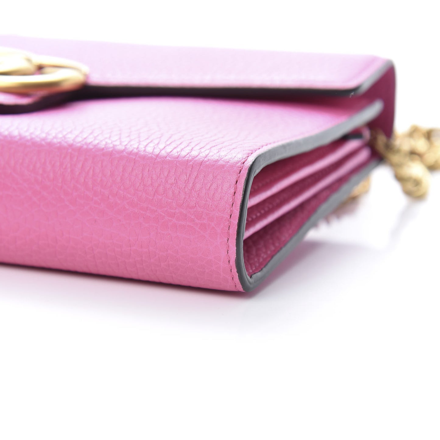 Cellarius Calfskin GG Marmont Chain Wallet Pink Tropical Flower