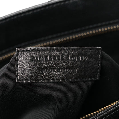 Saint Laurent Grain de Poudre Matelasse Chevron Medium Tribeca Shopping Bag Black 6 of 10