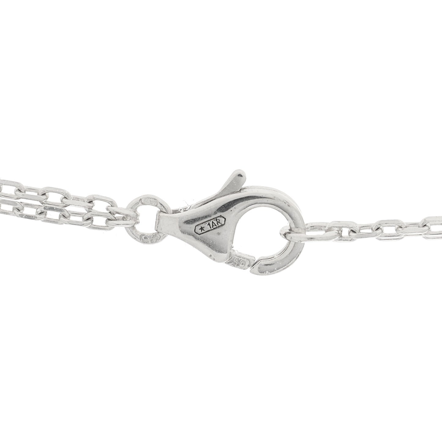 18K White Gold 2 Diamond LOVE Necklace