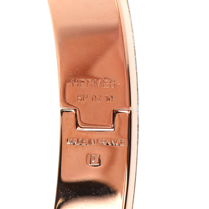 Hermes Enamel Narrow Clic Clac H Bracelet GM Rose Dragee 4 of 4
