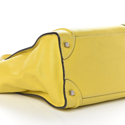 Celine Drummed Calfskin Mini Luggage Chartreuse 8 of 11