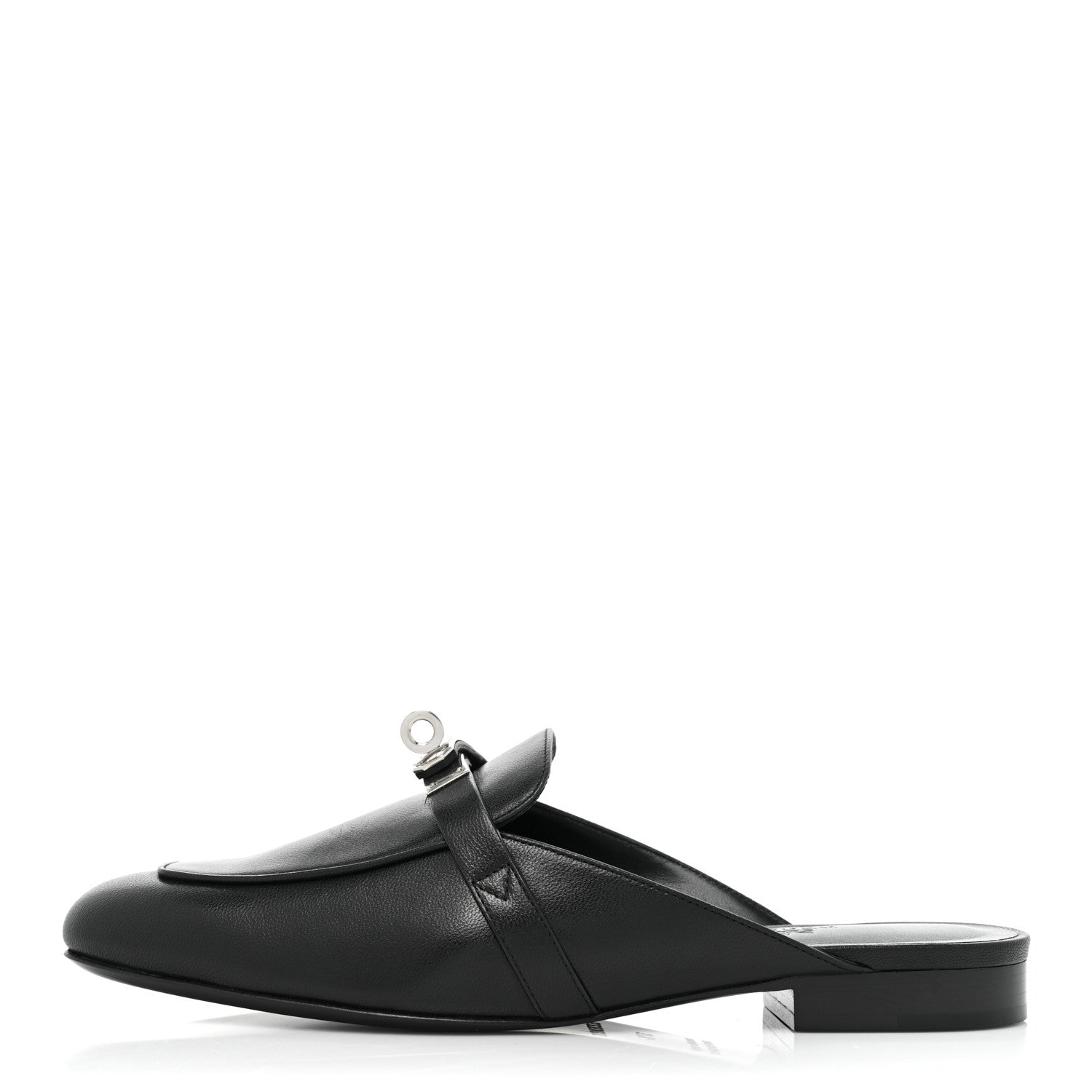 Hermes Goatskin Oz Mules 37.5 Black 1 of 10