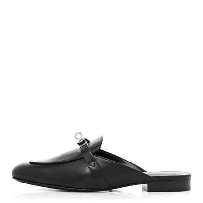 Hermes Goatskin Oz Mules 37.5 Black 1 of 10