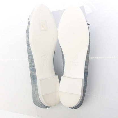 Chanel Denim Lambskin CC Cap Toe Ballerina Flats 38.5 Light Blue 5 of 9