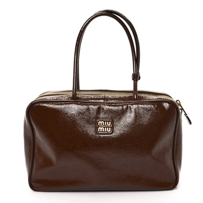 Miu Miu Naplak Patent Beau Top Handle Bag Palissandro 1 of 9
