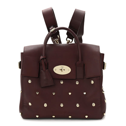 Mulberry Calfskin Studded Medium Cara Delevingne Convertible Satchel Oxblood 1 of 10