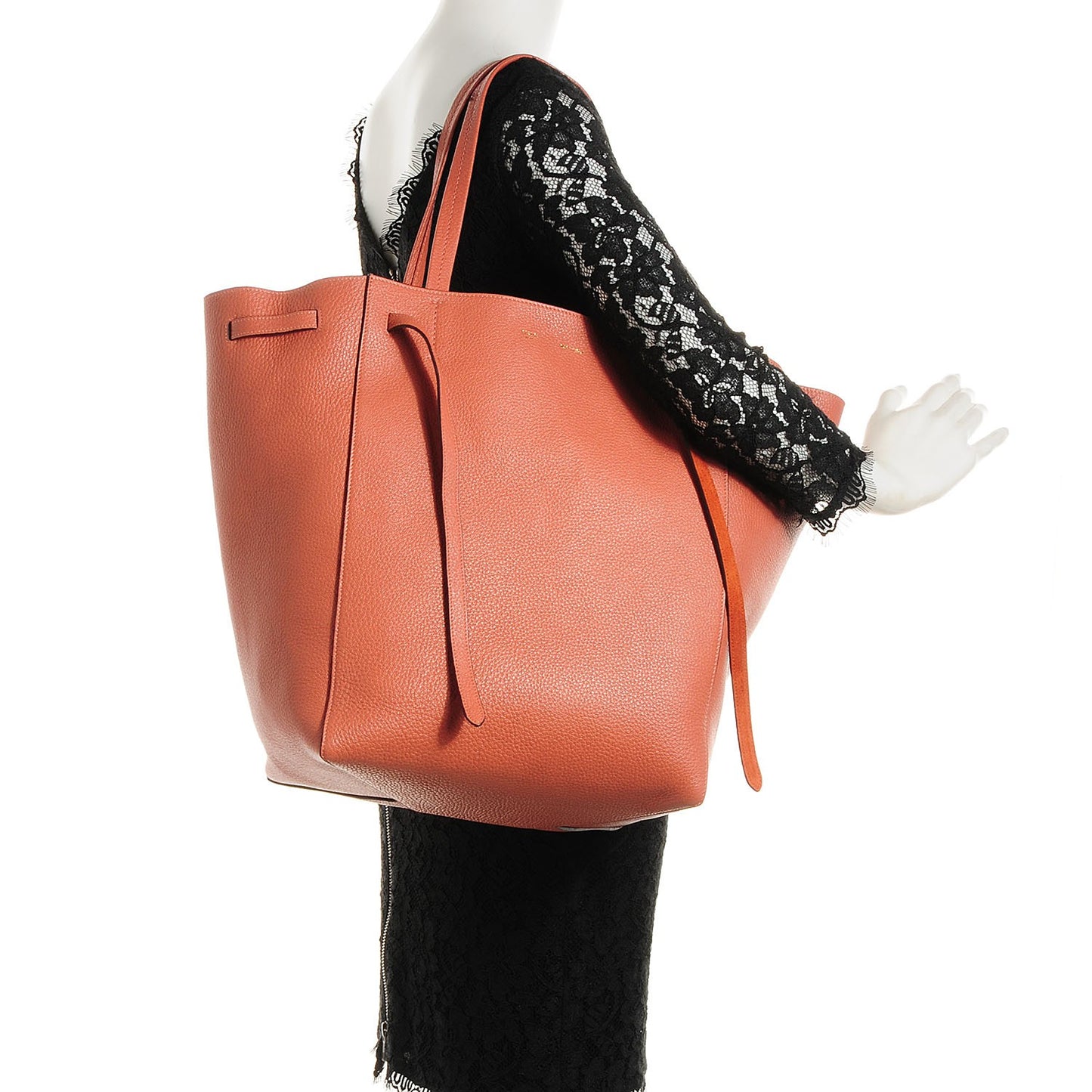 Soft Grained Calfskin Medium Cabas Phantom Terracotta