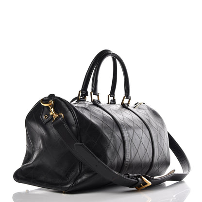 Chanel Calfskin Stitched Duffel Bag Black 3 of 10