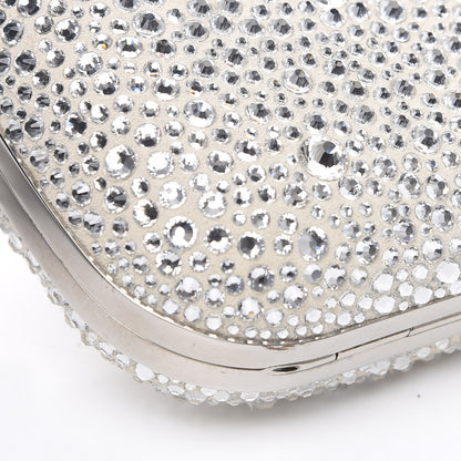 Alexander McQueen Crystal Spider Box Chain Clutch Silver 8 of 9