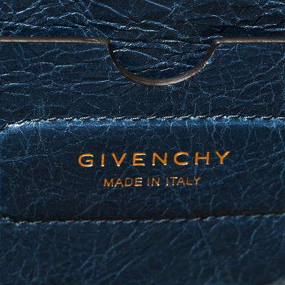 Givenchy Creased Patent Calfskin Medium ID Flap Oil Blue 6 of 10