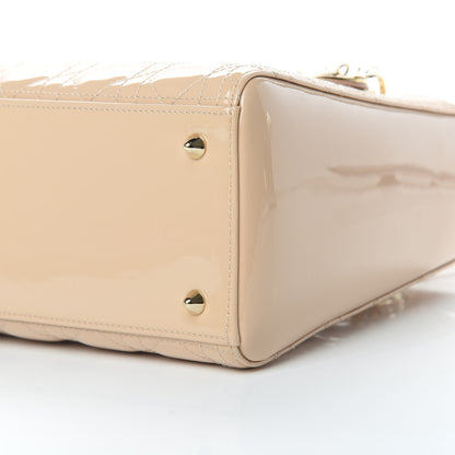 Christian Dior Patent Cannage Medium Lady Dior Beige 11 of 12