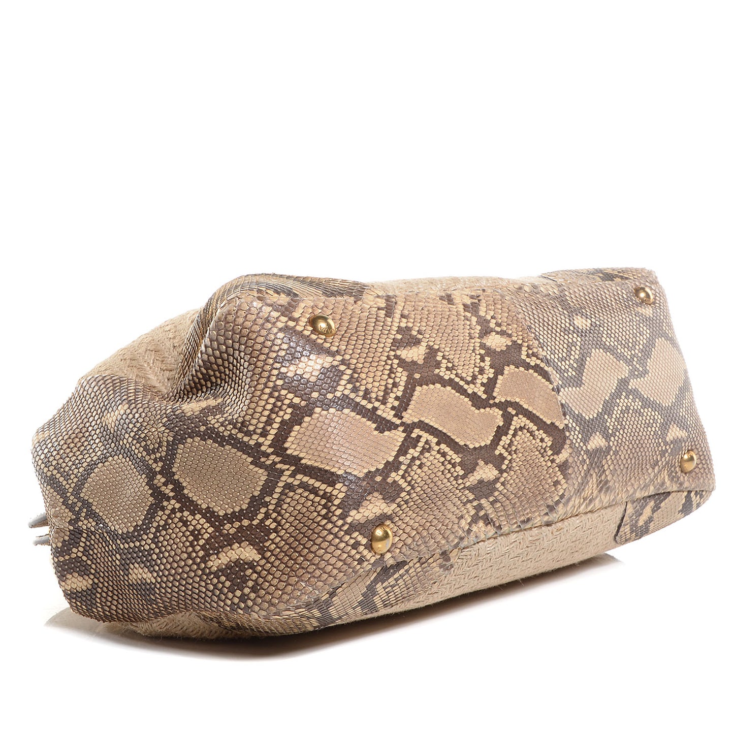 Jute Python Large Frame Bag