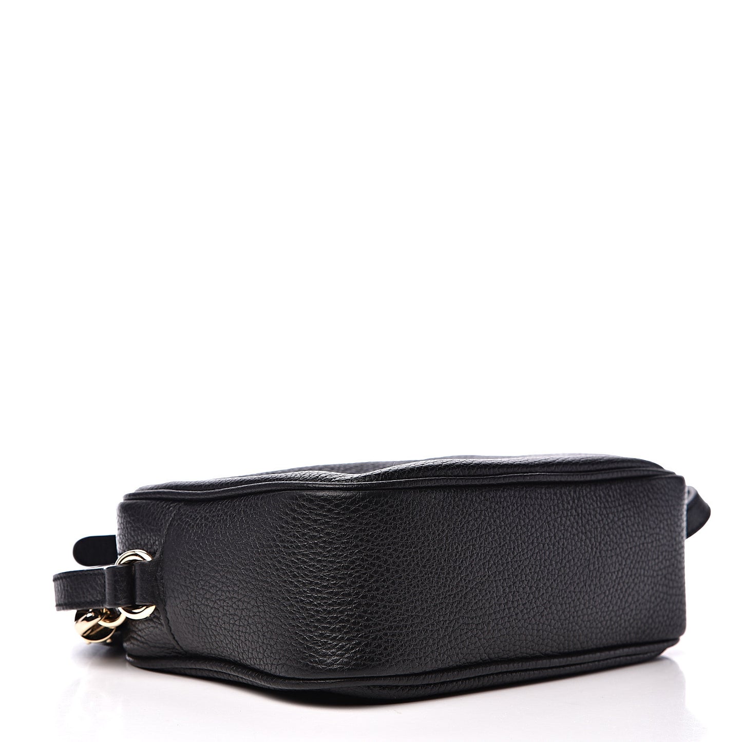 Pebbled Calfskin Small Soho Disco Bag Black