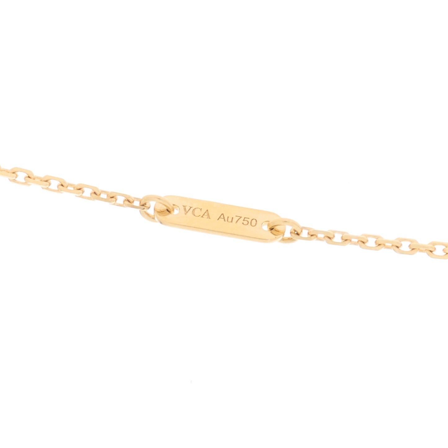 18K Yellow Gold Mother of Pearl Sweet Alhambra Butterfly Pendant Necklace
