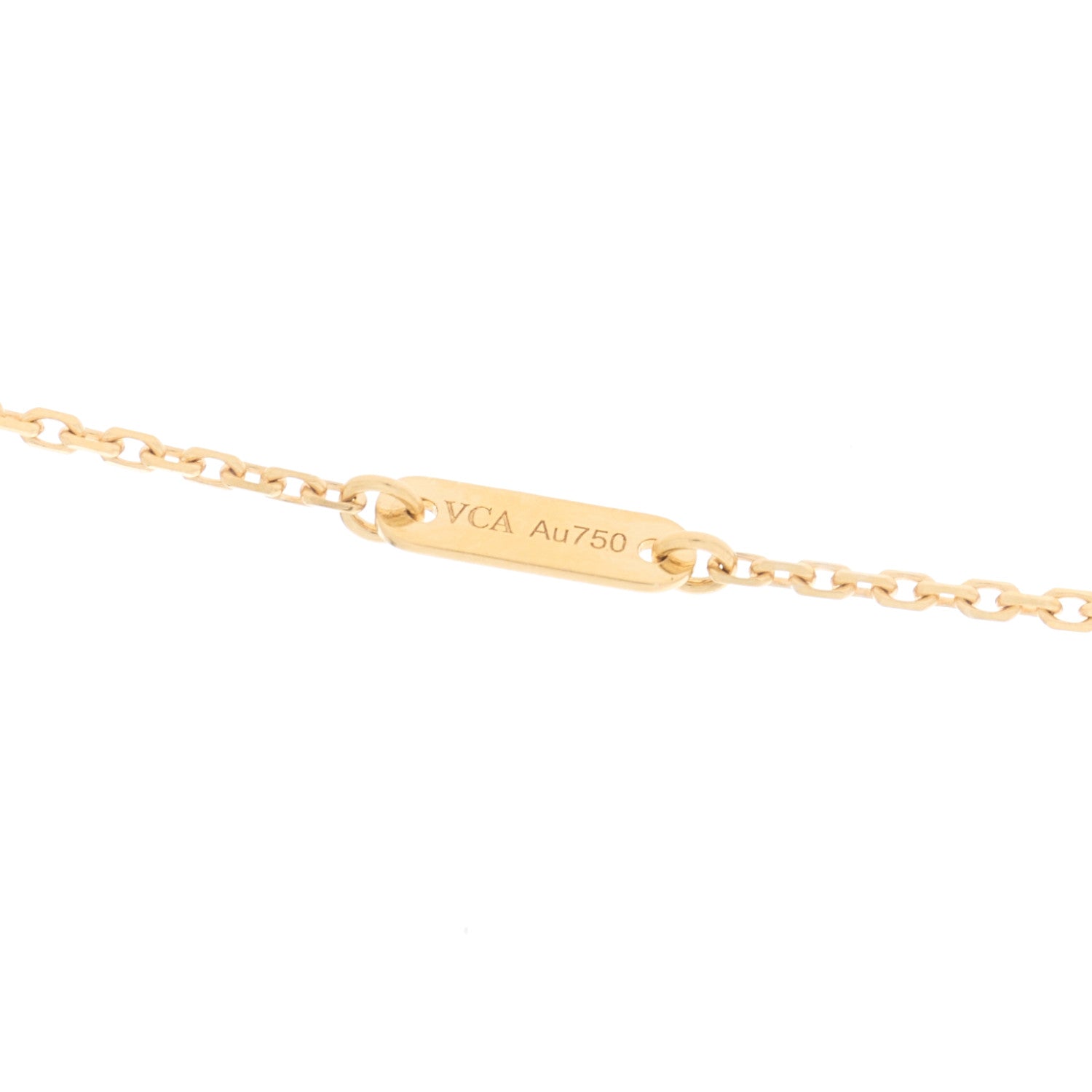Van Cleef & Arpels 18K Yellow Gold Mother of Pearl Sweet Alhambra Butterfly Pendant Necklace 3 of 5