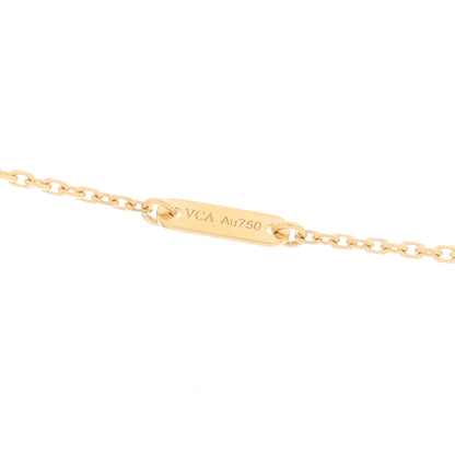 Van Cleef & Arpels 18K Yellow Gold Mother of Pearl Sweet Alhambra Butterfly Pendant Necklace 3 of 5