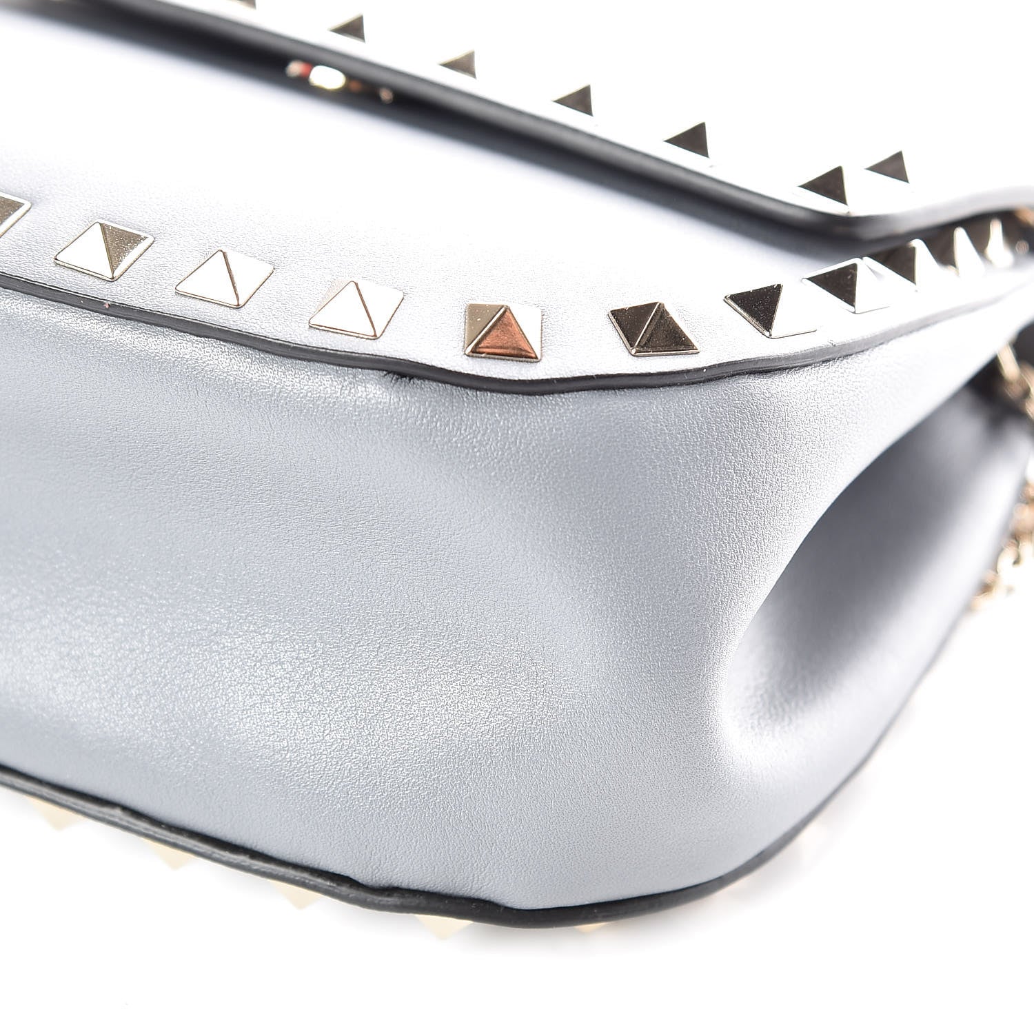 Valentino Garavani Vitello Mini Rockstud Crossbody Saddle Bag Light Stone 6 of 10