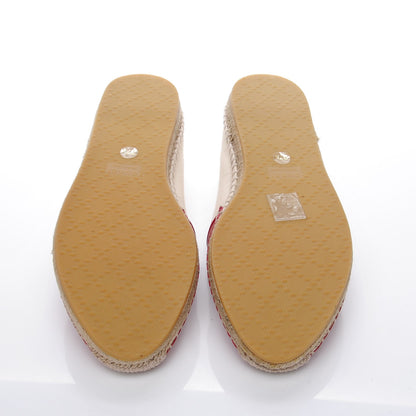 Gucci Calfskin Canvas Espadrilles 37.5 Greggio Petunia 5 of 8