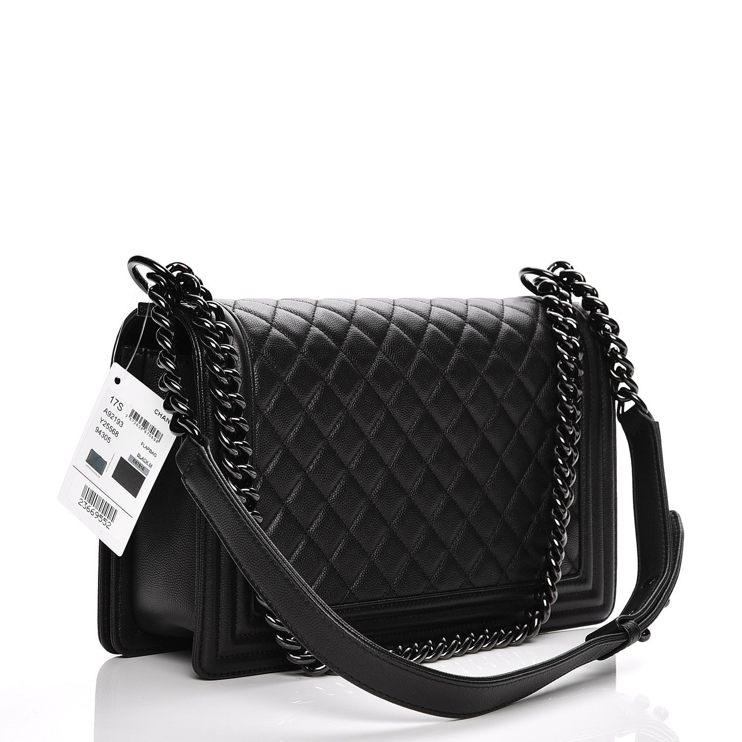 Chanel Caviar Quilted New Medium Boy Flap So Black 3 of 8