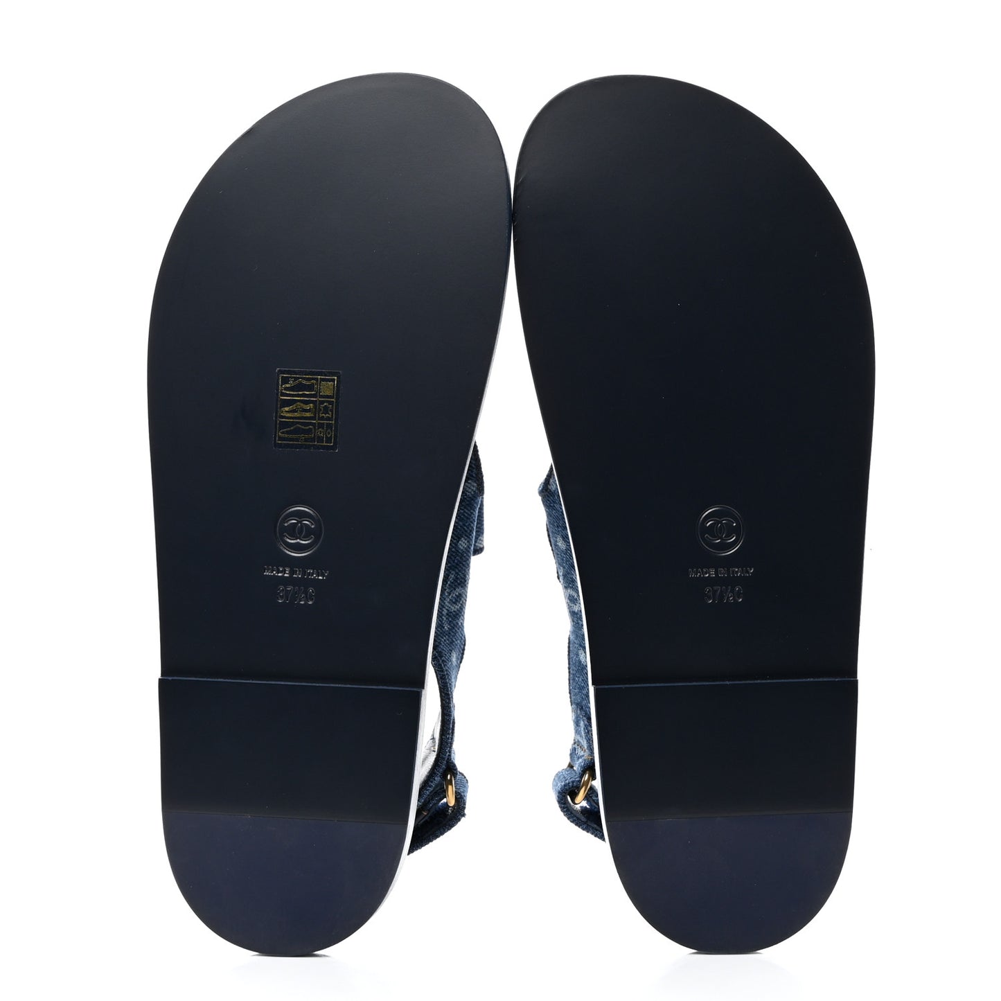Denim CC Dad Sandals 37.5 Dark Blue