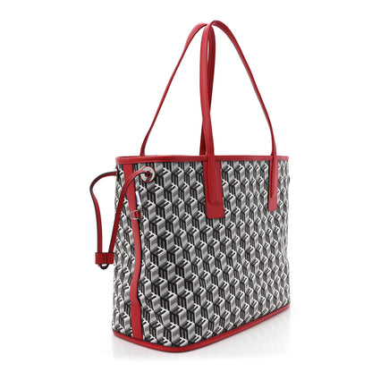 MCM Visetos Medium Liz Reversible Shopper Tote Candy Red 6 of 15