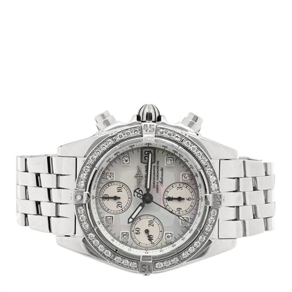 Breitling Stainless Steel Diamond Mother of Pearl 39mm Cockpit Chronograph Automatic Watch A13357 2 of 4