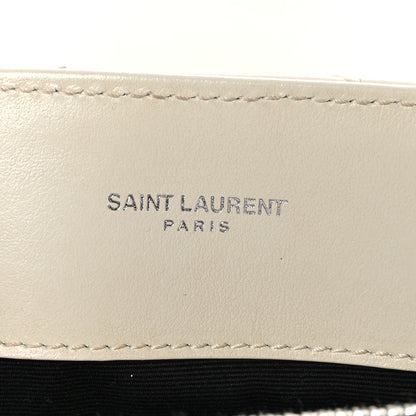 Saint Laurent Calfskin Y Quilted Monogram Medium Loulou Chain Satchel Ivory 6 of 12