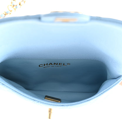 Chanel Shiny Caviar Pick Me Up Flap Belt Bag Light Blue 5 of 11