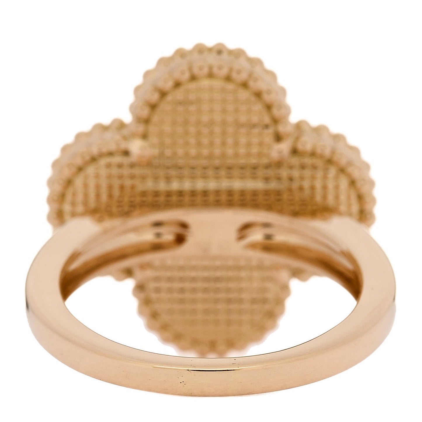18K Yellow Gold Malachite Magic Alhambra Ring 55 7.25