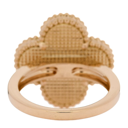 Van Cleef & Arpels 18K Yellow Gold Malachite Magic Alhambra Ring 55 7.25 4 of 6