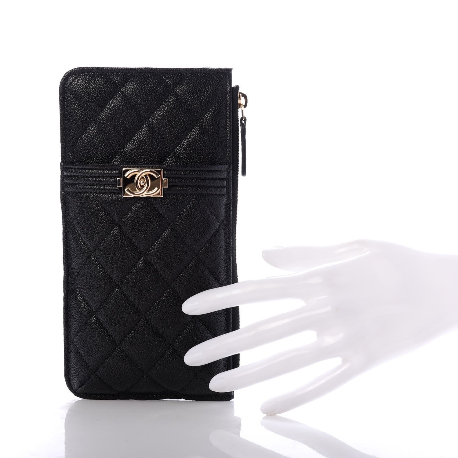 Chanel Caviar Quilted Boy iPhone Pouch Black 2 of 8