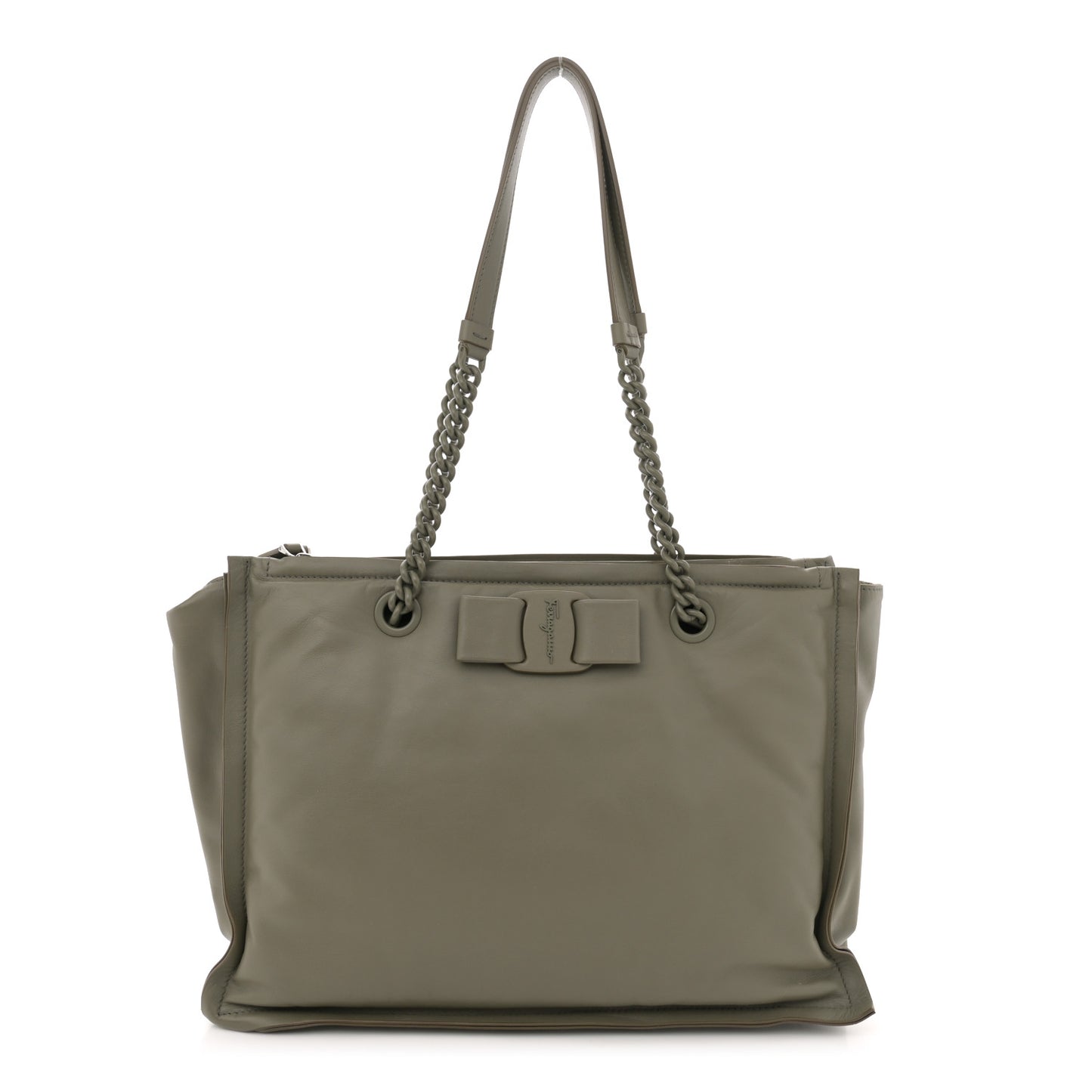 Calfskin Viva Bow Tote Green