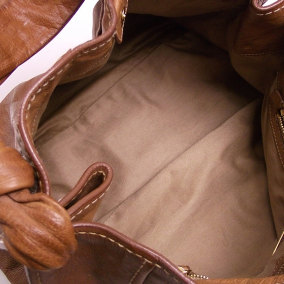 Miu Miu Leather Knot Hobo Brown 9 of 12