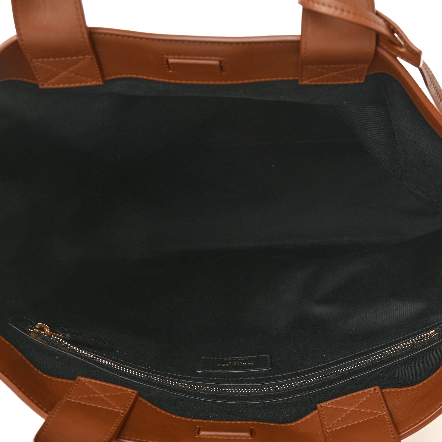 Saint Laurent Calfskin Linen Two Tone Cabas Tote Beige 5 of 10