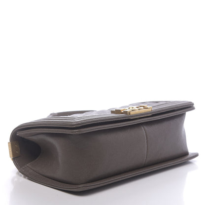 Chanel Caviar Quilted Medium Boy Flap Khaki 4 of 11