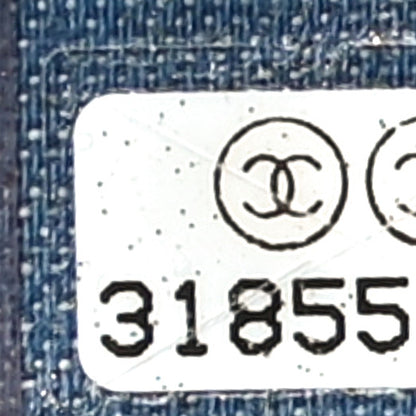 Chanel Denim Quilted CC Pearl Crush Camera Case Blue 7 of 11