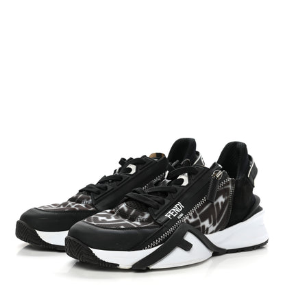 Fendi X SARAH COLEMAN Nylon Lycra FF Vertigo Fendi Flow Low Top Sneakers 40 Black 3 of 7