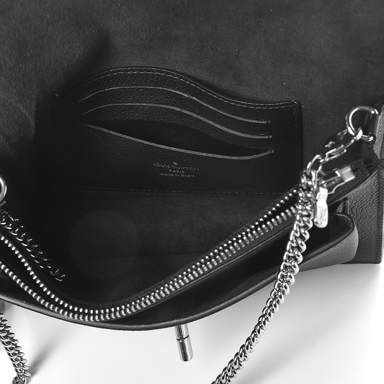 Louis Vuitton Soft Calfskin My Lockme Chain Pochette Black 5 of 8