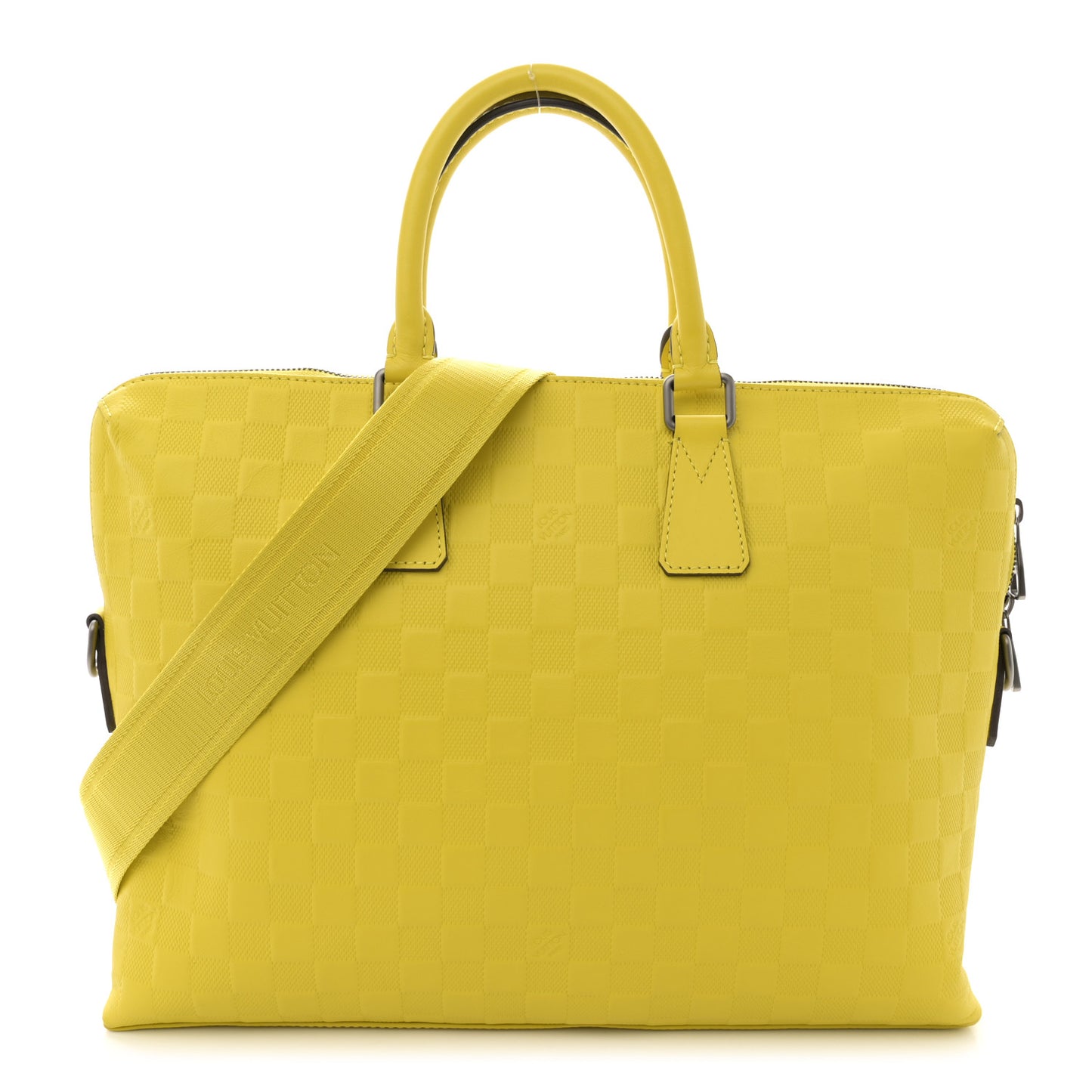 Damier Infini Porte-Documents Vert Acide