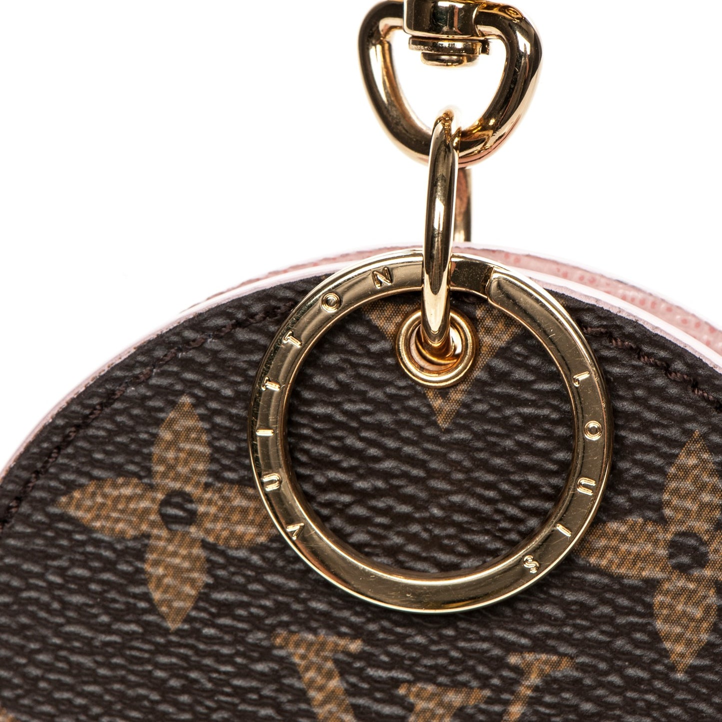 Monogram LV Mirror Key Holder Rose Ballerine