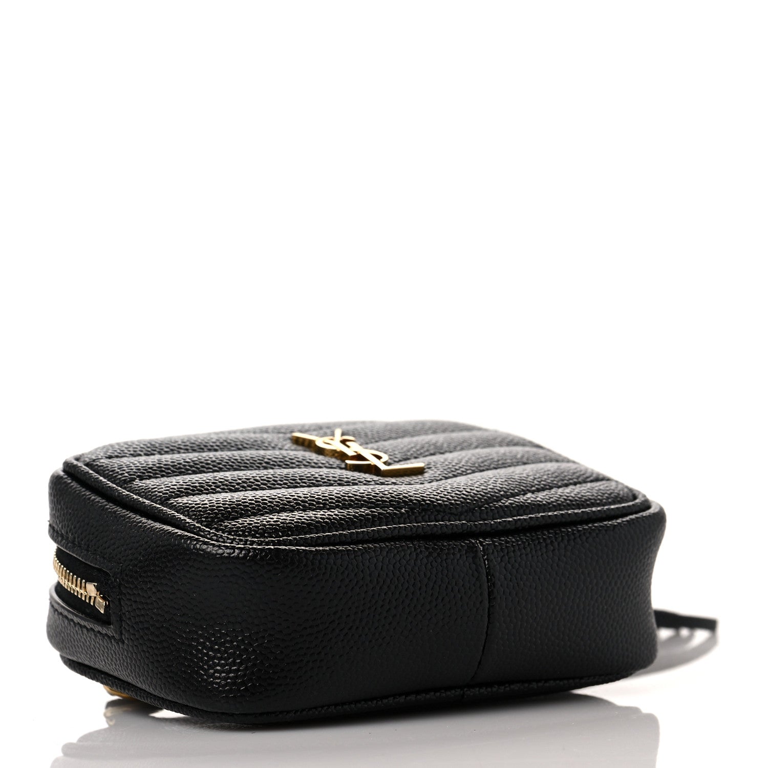 Saint Laurent Grain De Poudre Matelasse Monogram Baby Lou Camera Bag Black 4 of 10