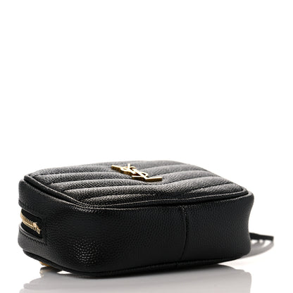 Saint Laurent Grain De Poudre Matelasse Monogram Baby Lou Camera Bag Black 4 of 10
