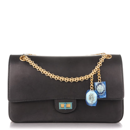 Chanel Calfskin Nude 2.55 Medals Reissue 226 Flap Black 1 of 7