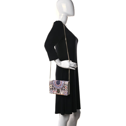Christian Dior Calfskin KaleiDiorscopic Diorama Wallet On Chain Pouch Latte Multicolor 3 of 9